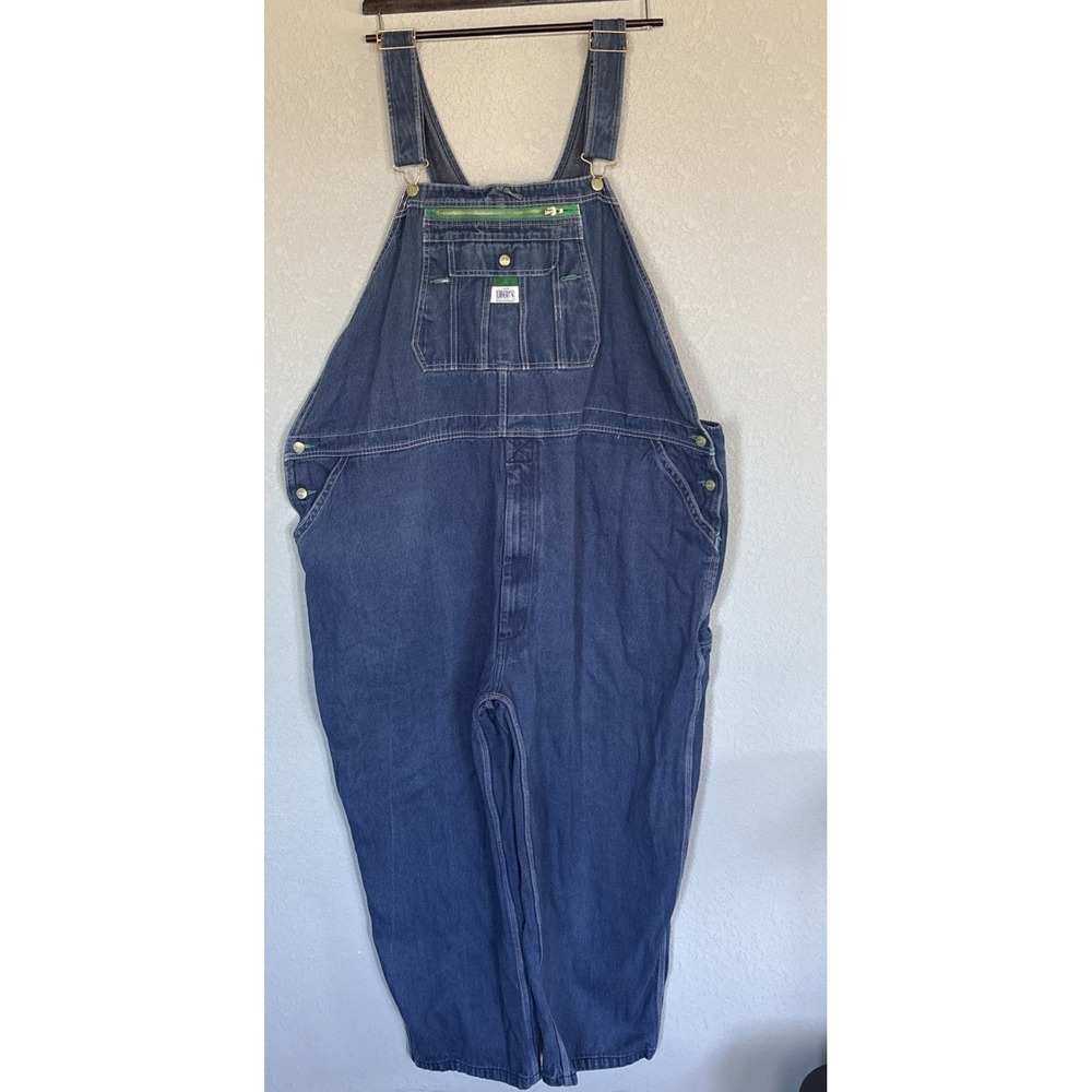 Liberty Denim Overalls Men Size 56x30 Blue Jean Bib Carpenter Work Wear Coverall